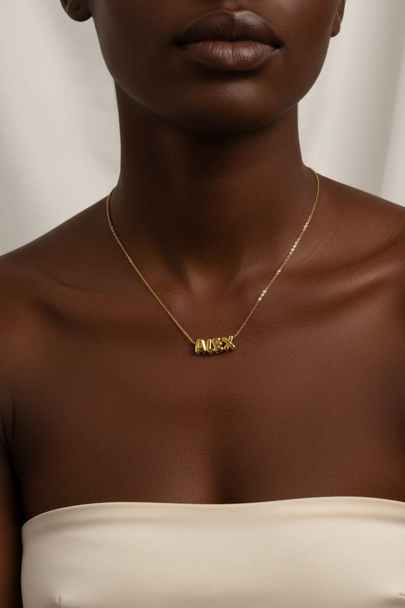 Personalized Bubble 3D Pendant – Luxury Custom Jewelry