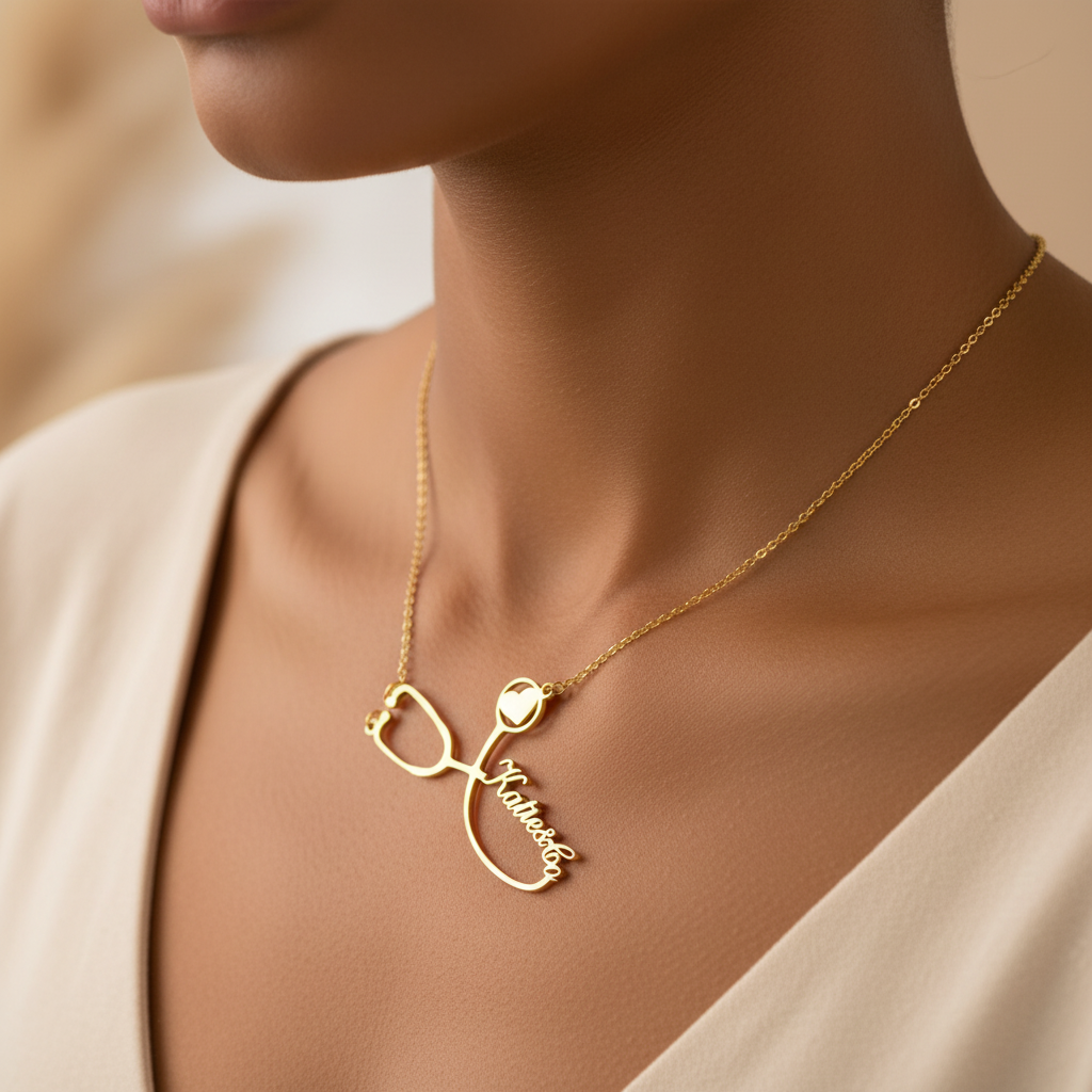 Personalized Stethoscope Necklace – Luxury Custom Jewelry