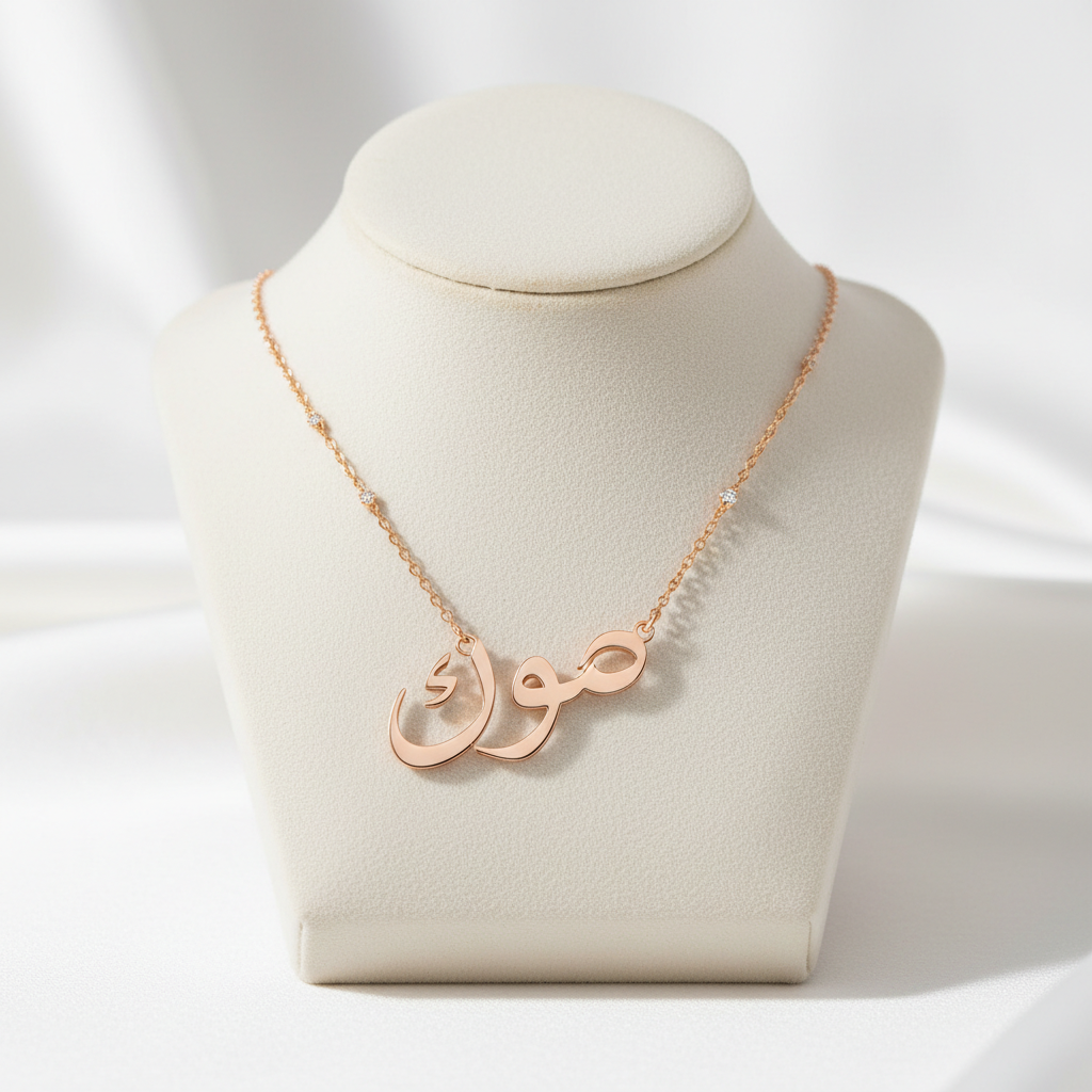 Personalized Arabic Letter Necklace – Luxury Custom Jewelry