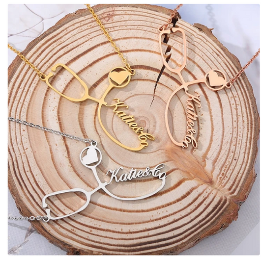 Personalized Stethoscope Necklace – Luxury Custom Jewelry