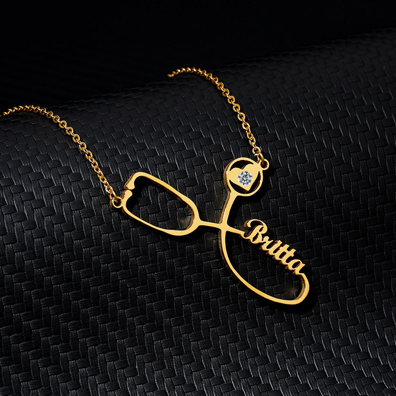 Personalized Stethoscope Necklace – Luxury Custom Jewelry