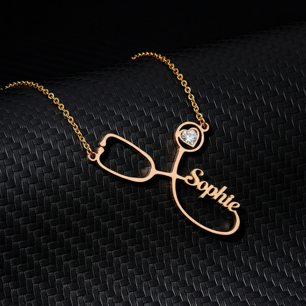 Personalized Stethoscope Necklace – Luxury Custom Jewelry