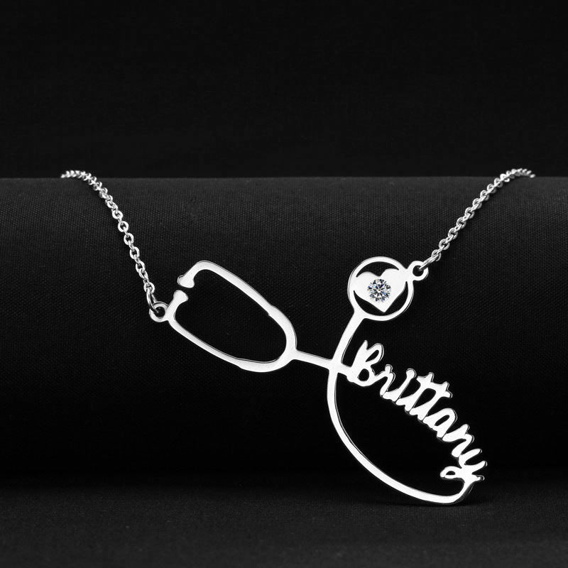 Personalized Stethoscope Necklace – Luxury Custom Jewelry
