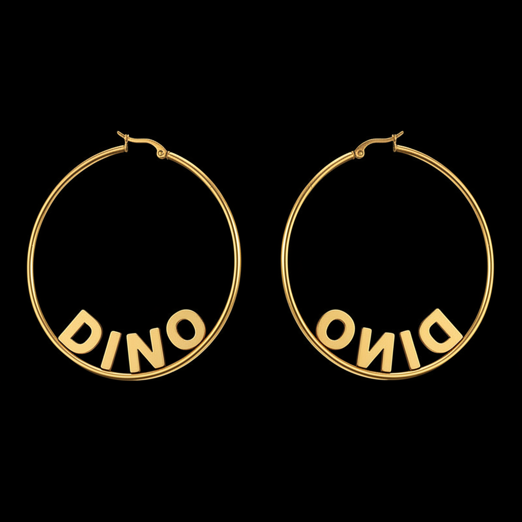 Personalized Name Hoop Earrings – Luxury Custom Jewelry