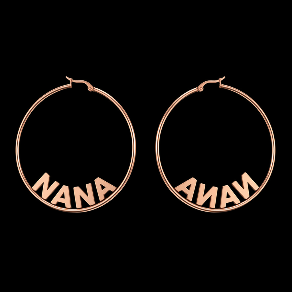 Personalized Name Hoop Earrings – Luxury Custom Jewelry