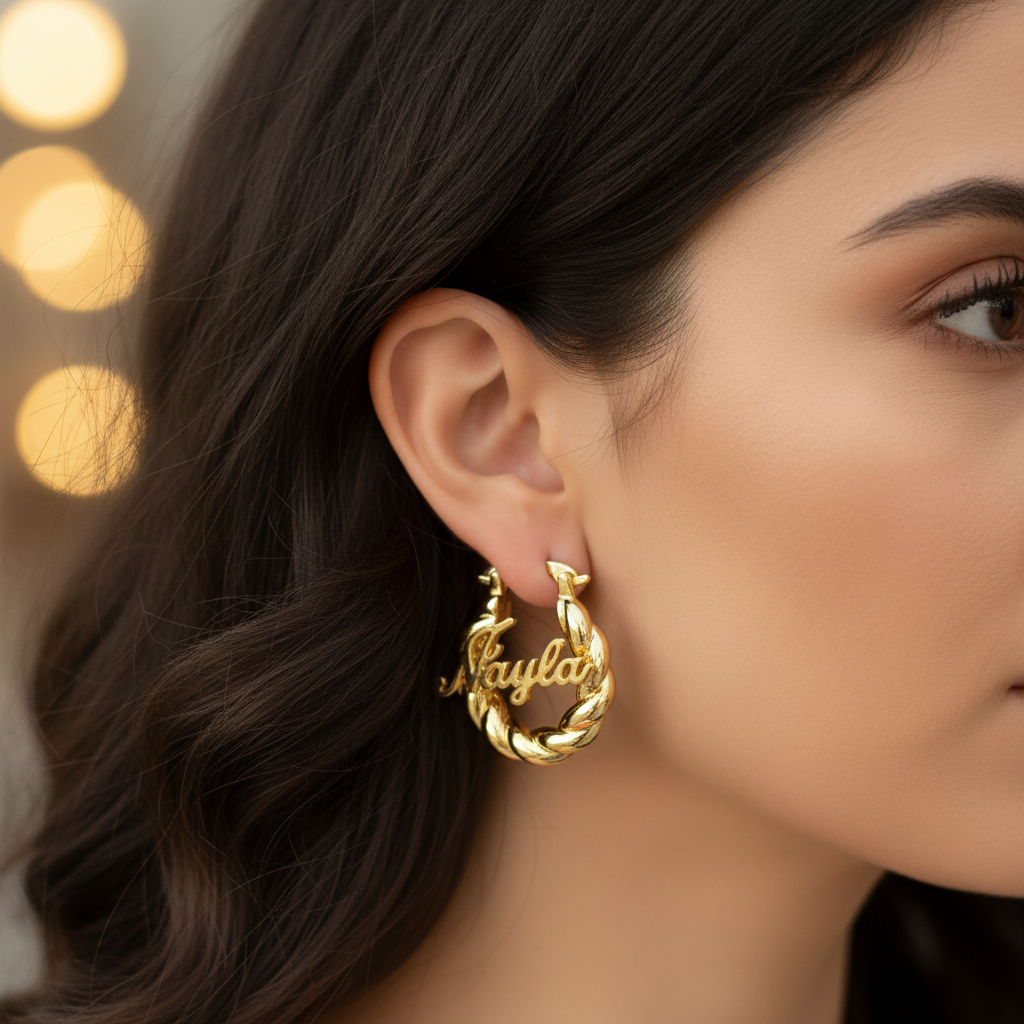 Personalized Twist Earrings – Luxury Custom Jewelry