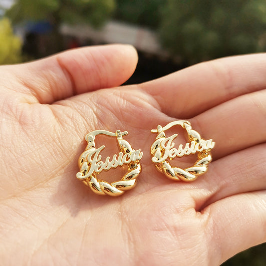 Personalized Twist Earrings – Luxury Custom Jewelry